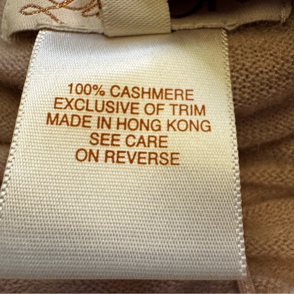 LaROK Cashmere Halter Top Size Medium Dusty Pink Mauve Sequin Trim Ruching NWOT - Picture 6 of 12